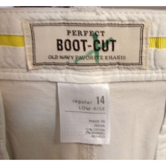 Womens Old Navy Favorite Khakis Size 14 Low Rise Perfect Boot Cut - Picture 3 of 8